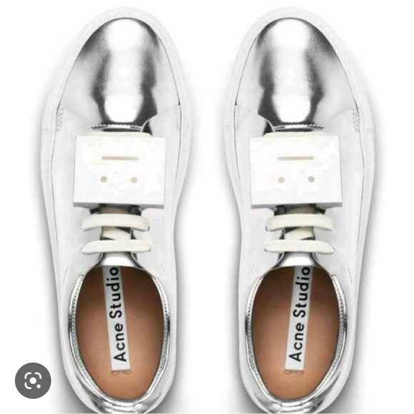 Acne Studios Adriana Silver Sneakers, Excellent condition.  Worn once - Picture 1 of 10